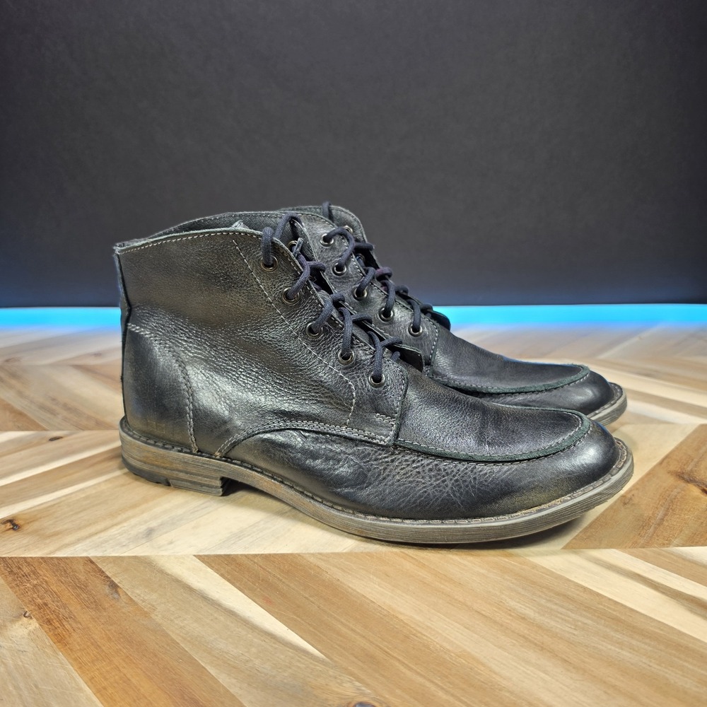 BED|STU Curtis II Chukka Boots Men's 12 Black Leather Lace Up Ankle Moc Toe